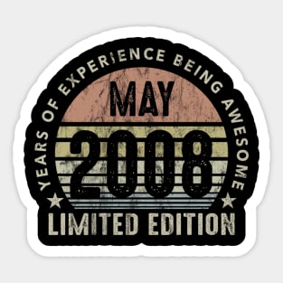 Born In May 2008 Vintage Sunset 12th Birthday All Original Sticker